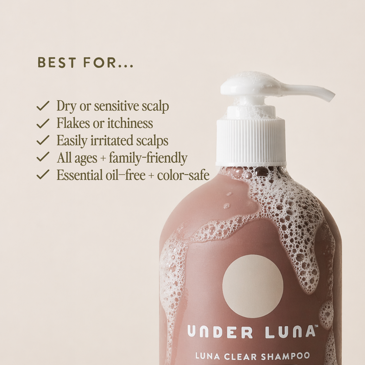 UNDER LUNA Shampoo | Luna Clear EO-Free Dry Scalp