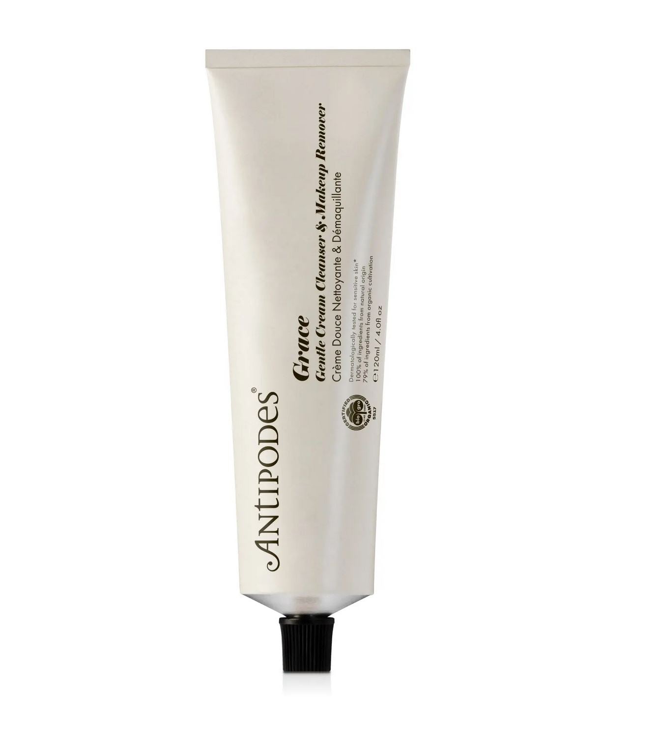 Tube of Antipodes Gentle Cream Cleanser & Makeup Remover on a white background