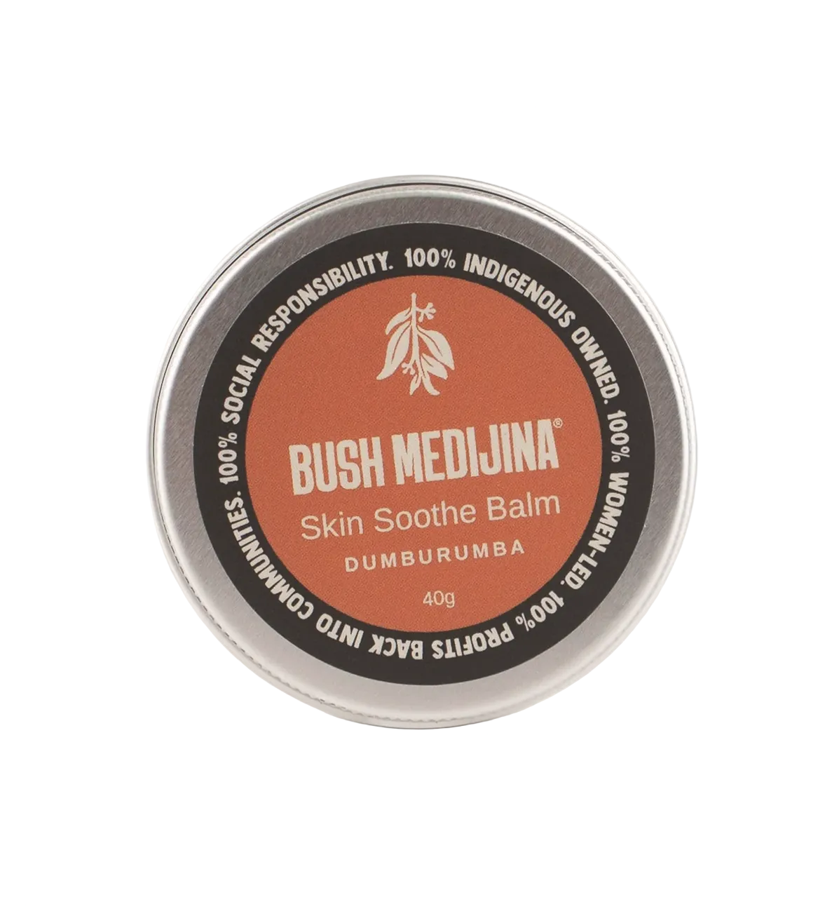 Bush Medijina skin soothe balm container on a white background