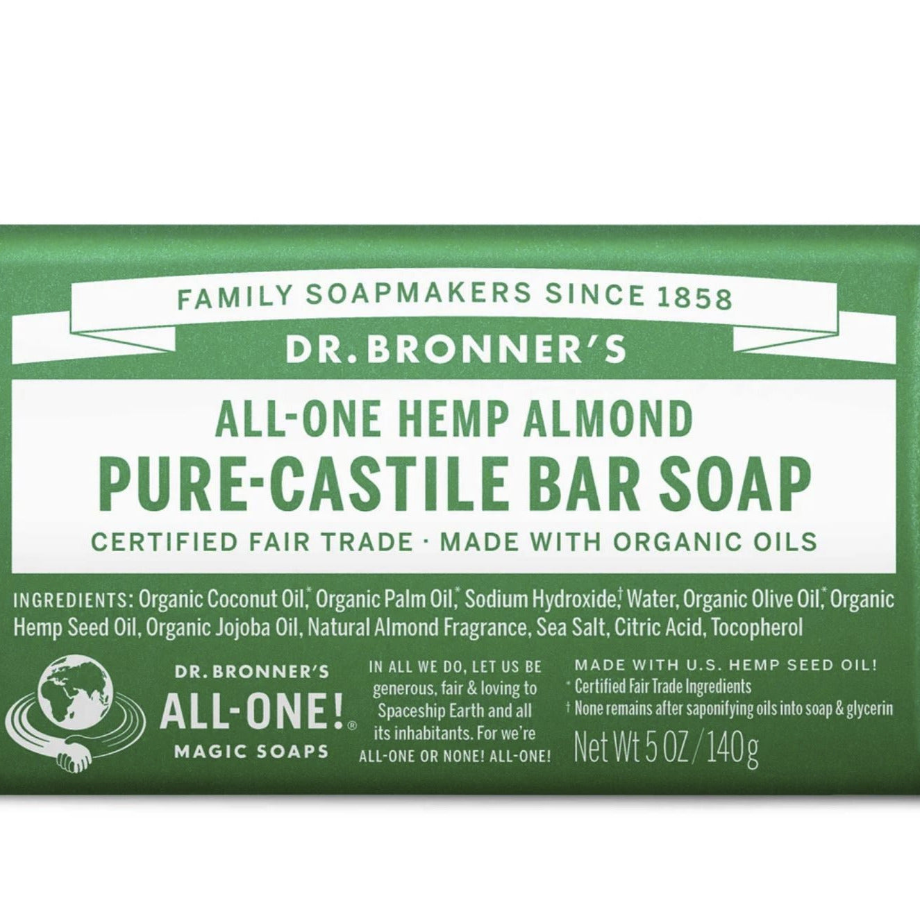 DR. BRONNER'S Pure-Castile Bar Soap - Almond