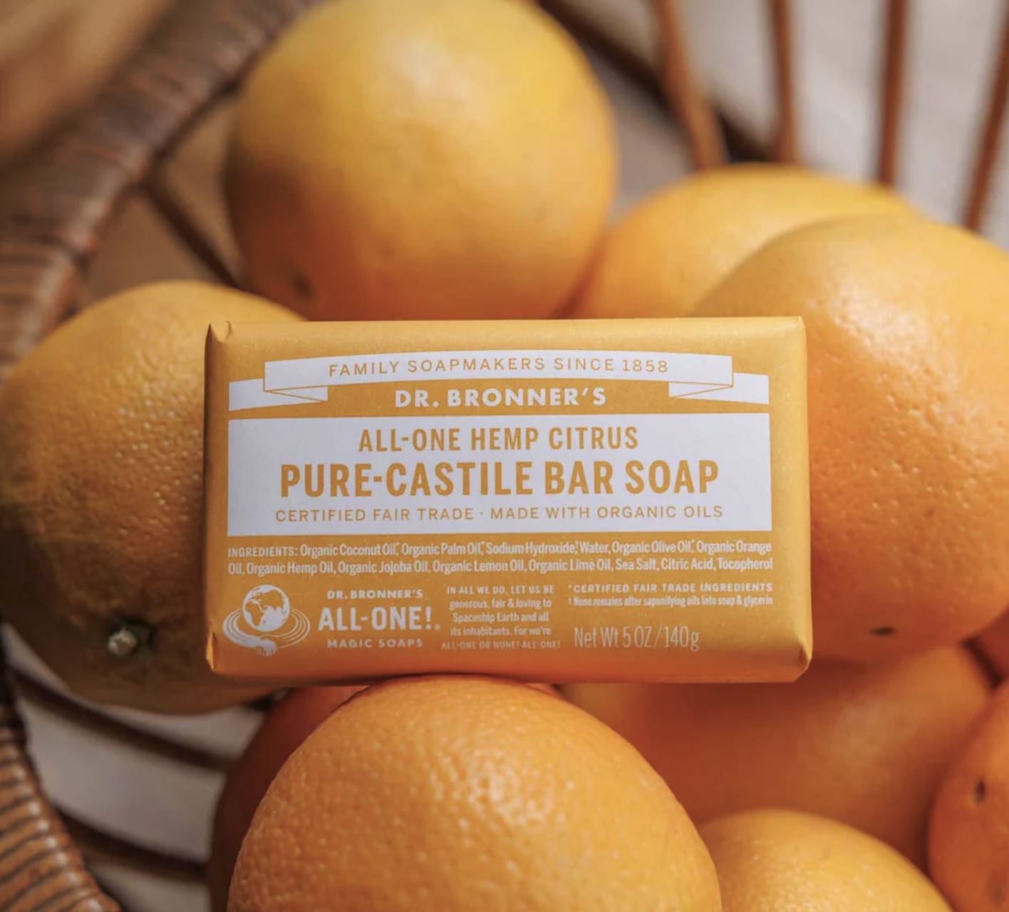 DR. BRONNER'S Pure-Castile Bar Soap - Citrus
