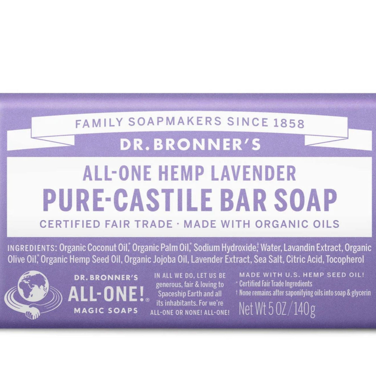 DR. BRONNER'S Pure-Castile Bar Soap - Lavender
