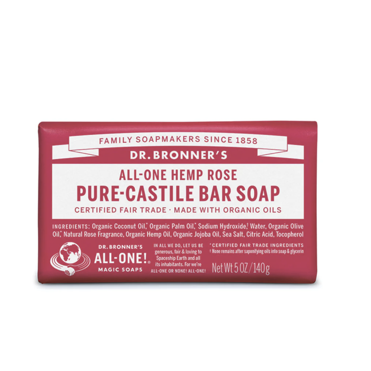 DR. BRONNER'S Pure-Castile Magic Bar Soap Rose