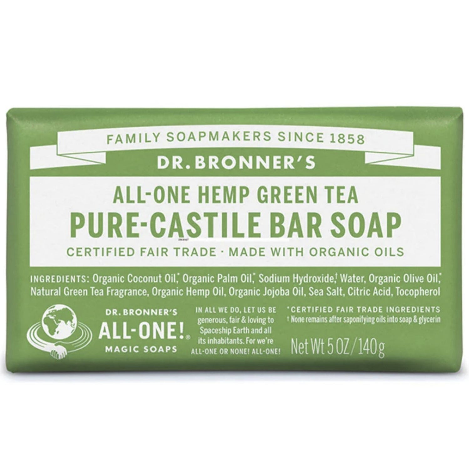 DR. BRONNER'S Pure-Castile Bar Soap - Green Tea