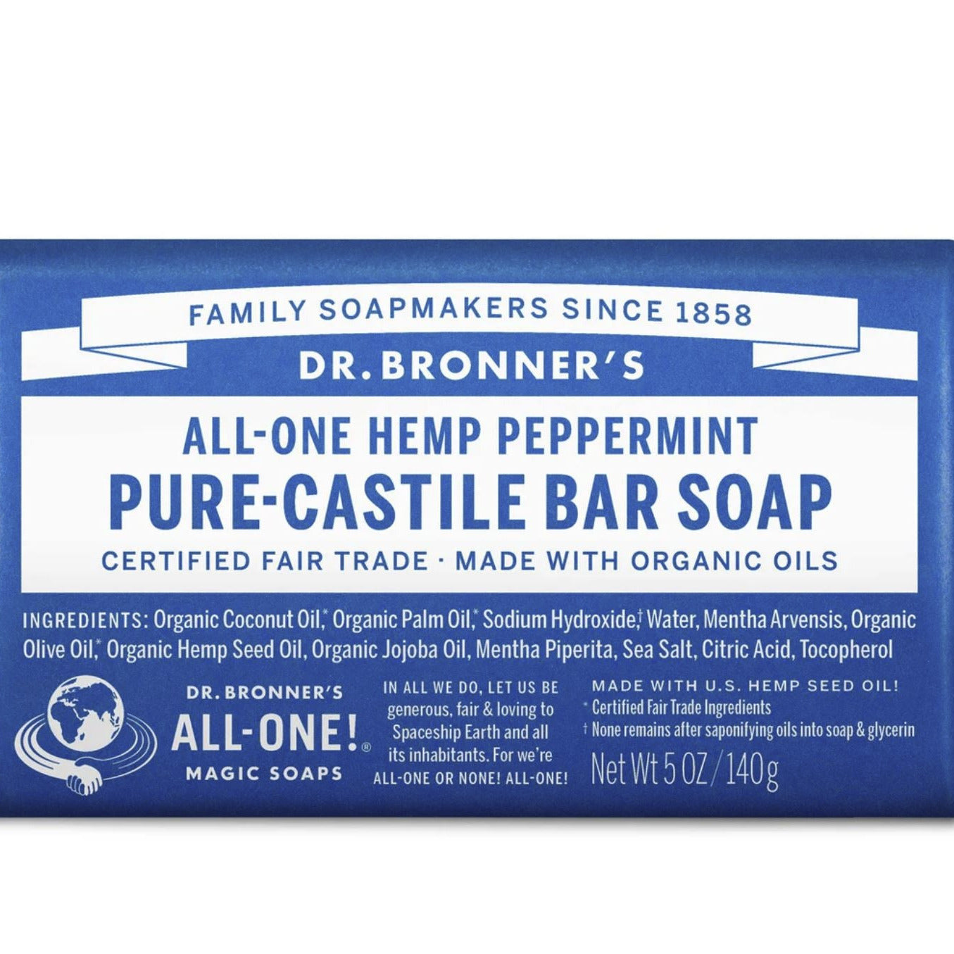 DR. BRONNER'S Pure-Castile Bar Soap - Peppermint