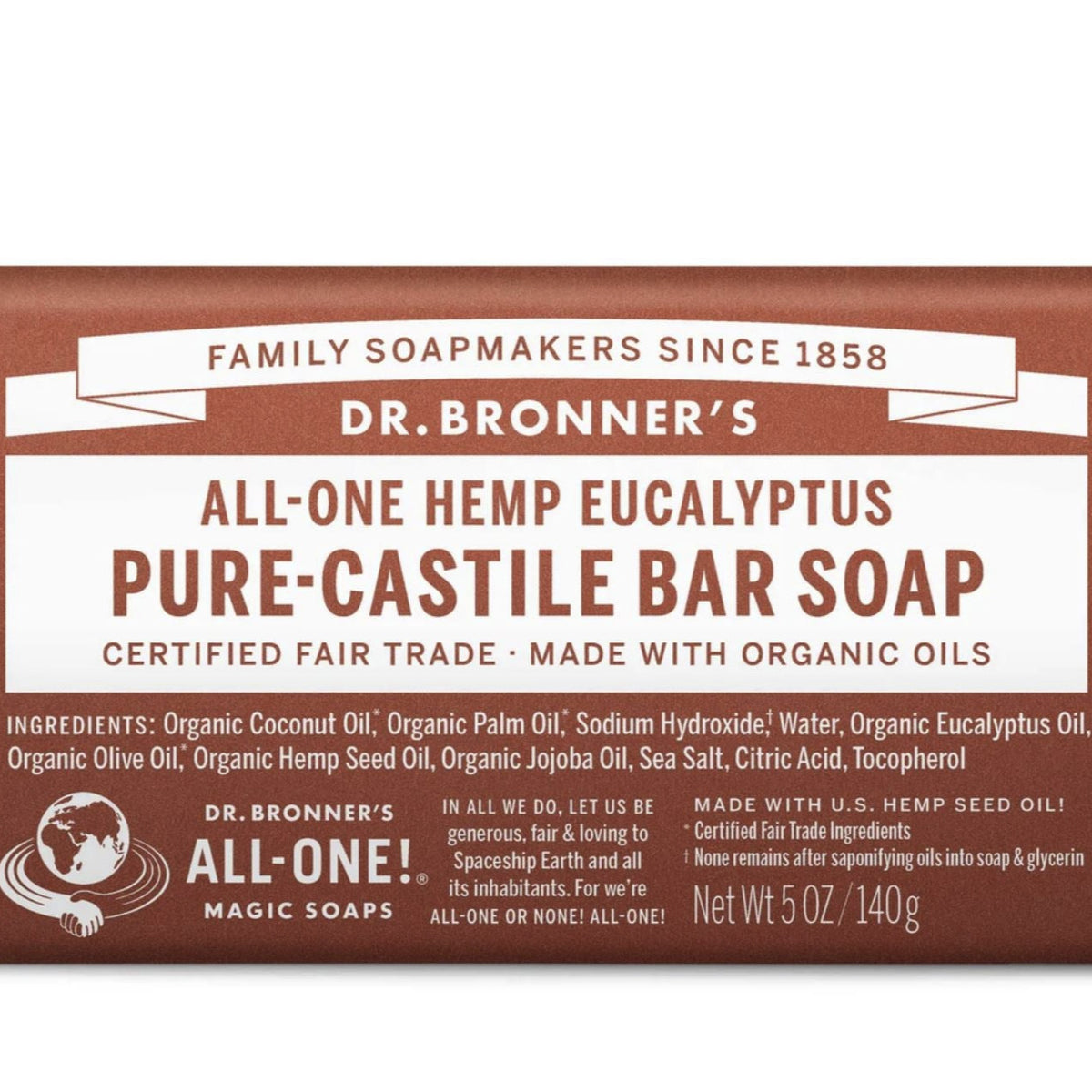 DR. BRONNER'S Pure-Castile Bar Soap - Eucalyptus