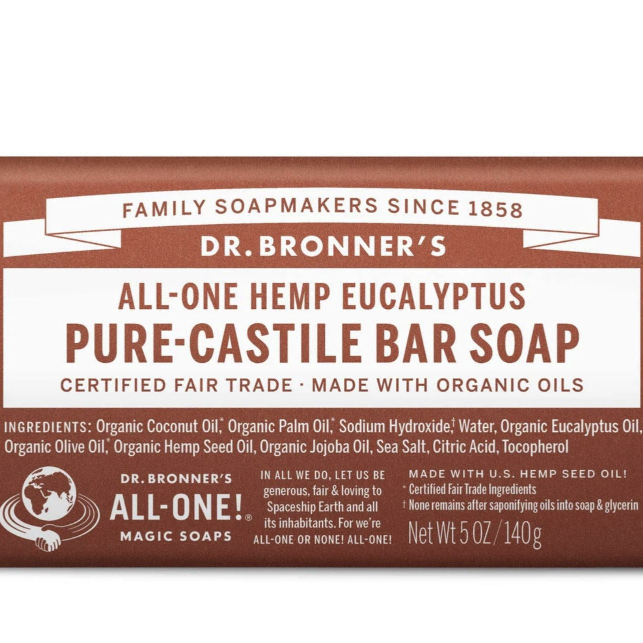 DR. BRONNER'S Pure-Castile Bar Soap - Eucalyptus