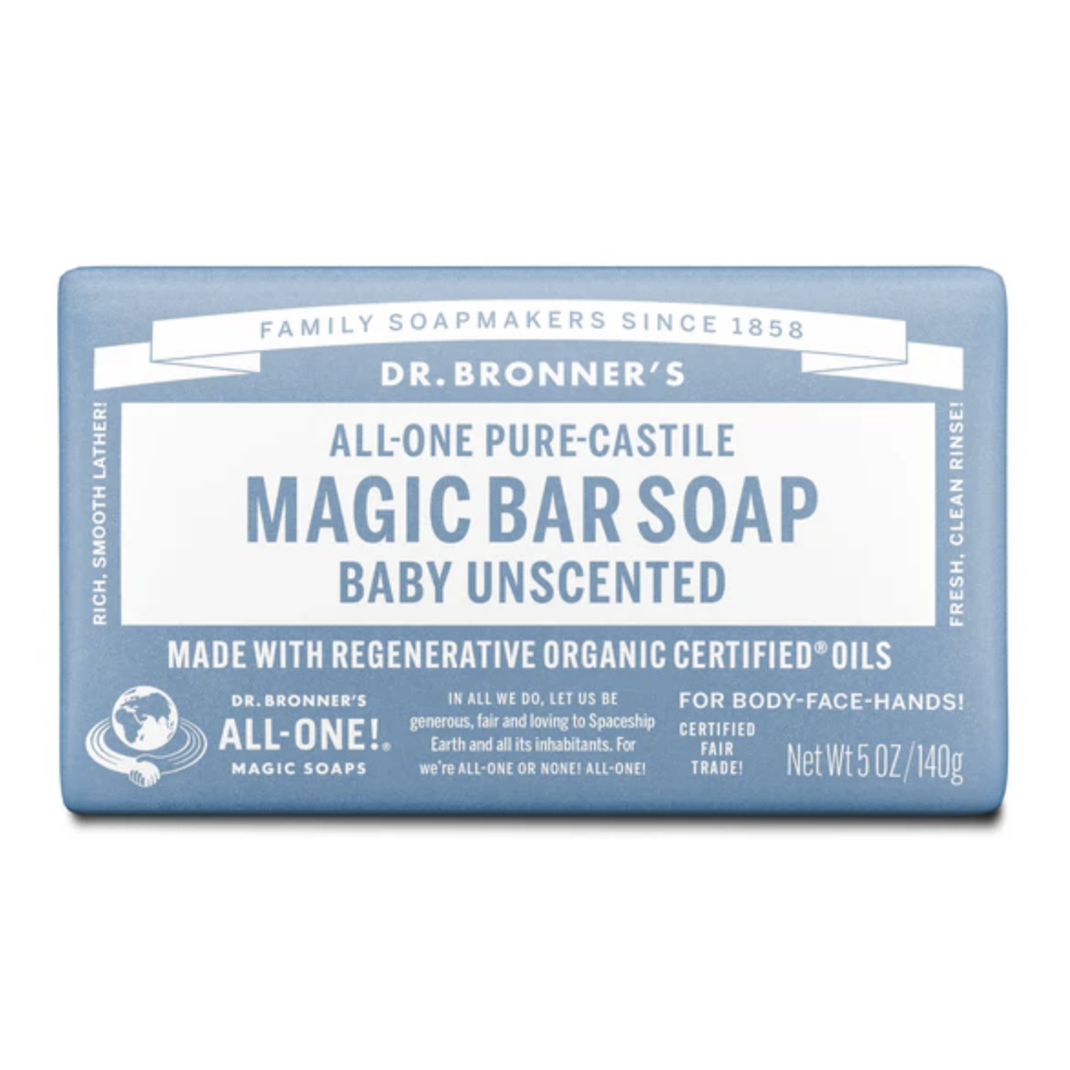 DR. BRONNER'S Pure-Castile Magic Bar Soap | Unscented