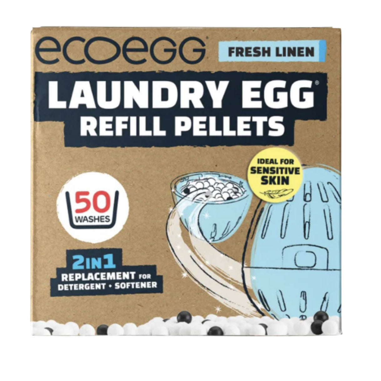 ECOEGG Laundry Egg Refill Pellets - 50 washes
