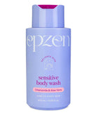 Epzen sensitive body wash bottle on a white background