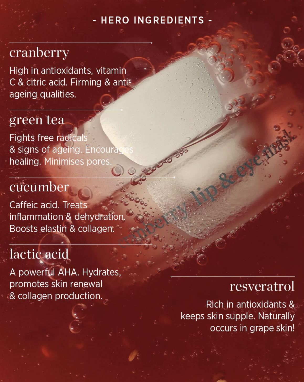ERE PEREZ Cranberry Lip & Eye Mask