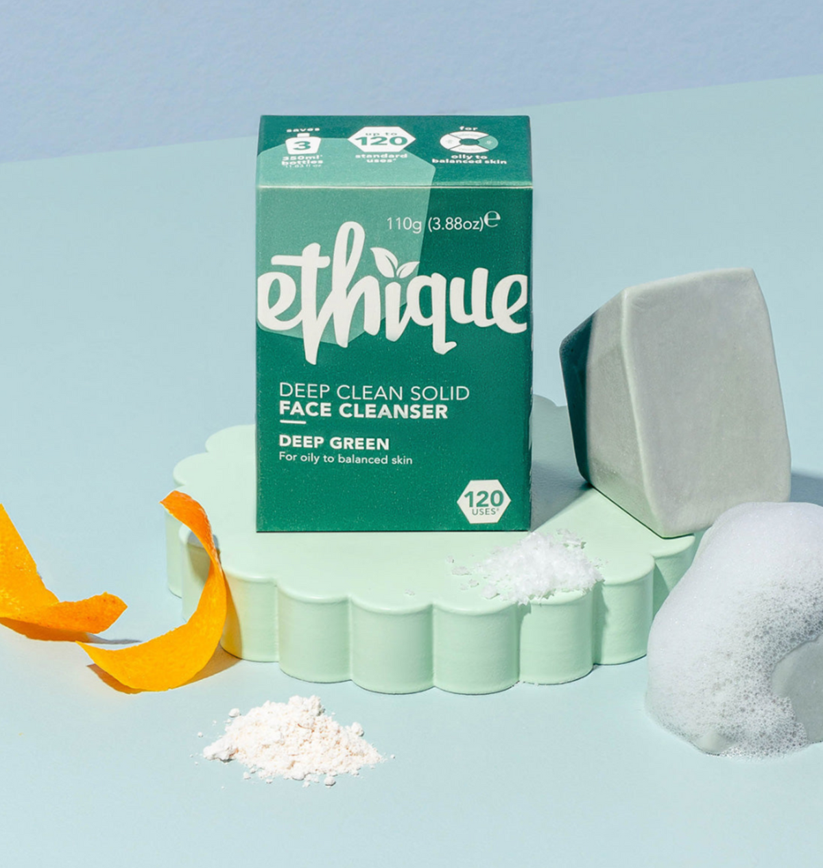 ETHIQUE Solid Face Cleanser | Deep Green