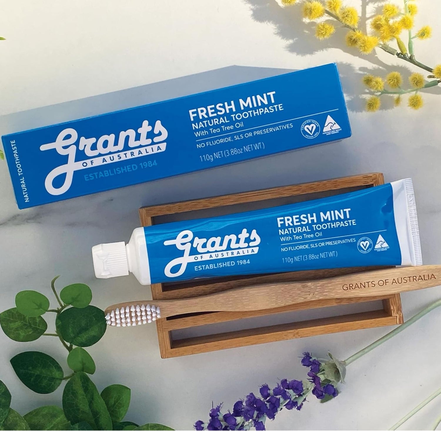 GRANTS Natural Toothpaste Fresh Mint - Fluoride Free