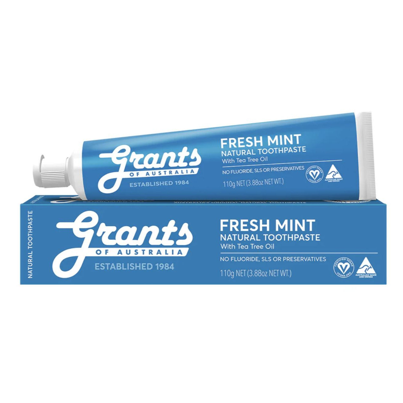 GRANTS Natural Toothpaste Fresh Mint - Fluoride Free
