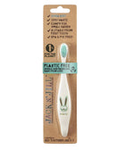 Jack N' Jill bio toothbrush in packaging with text on a white background