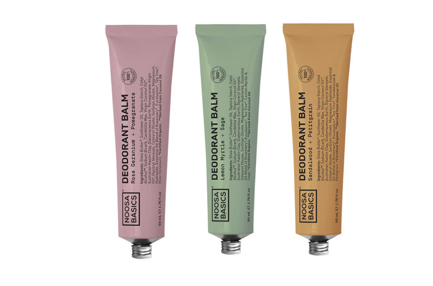 NOOSA BASICS Deodorant Balm | Rose Geranium + Pomegranate