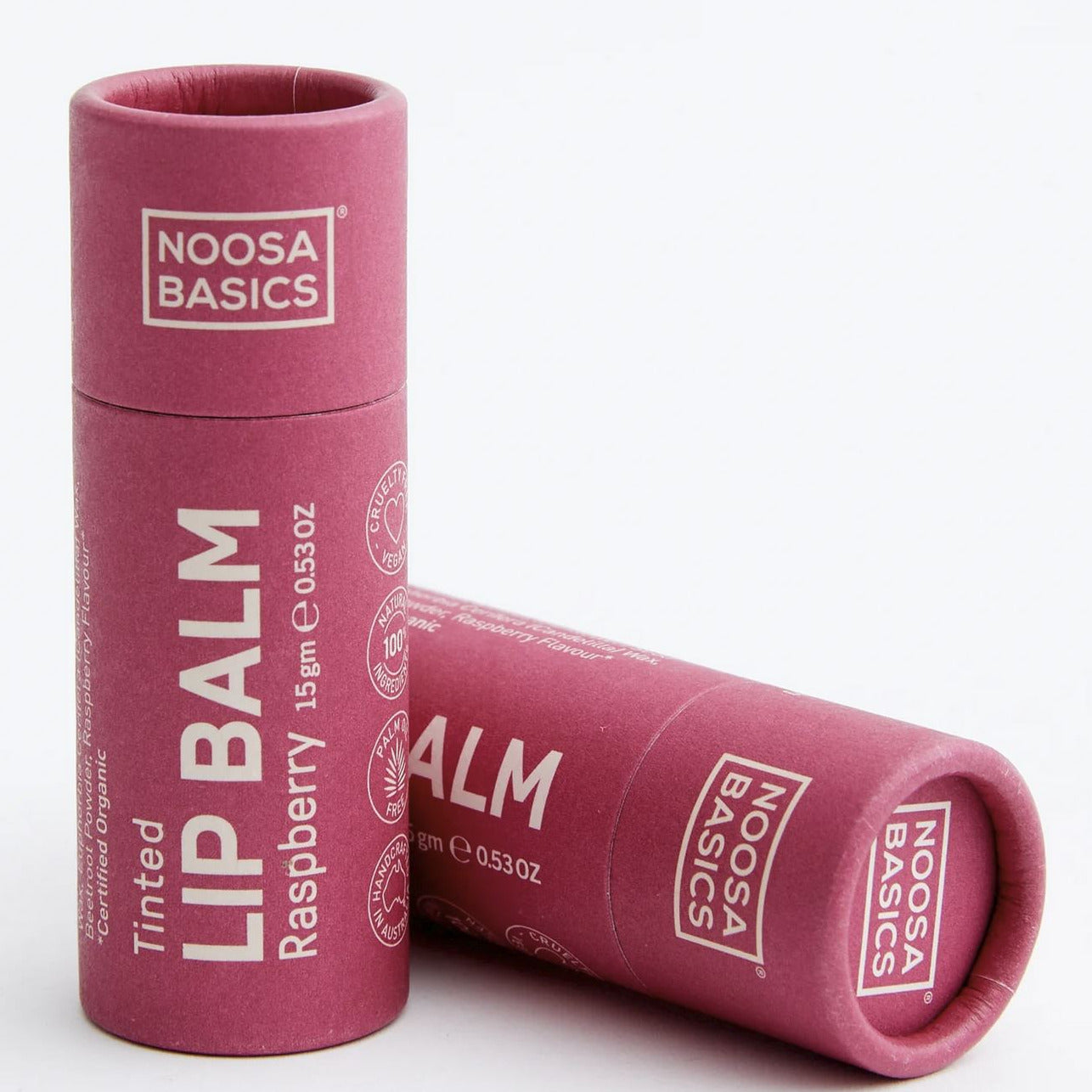 NOOSA BASICS Organic Lip Balm | Raspberry Tinted