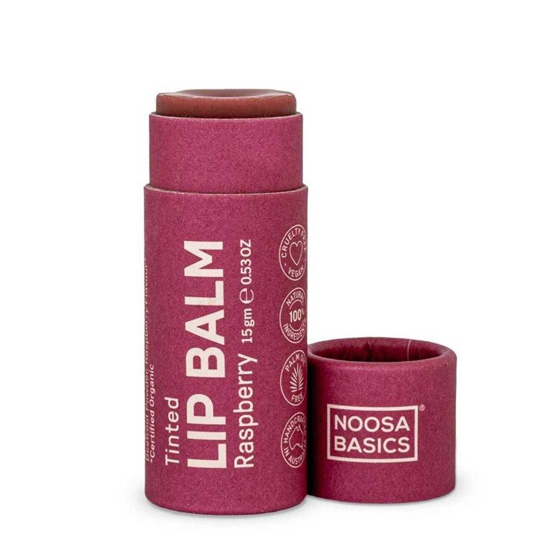 NOOSA BASICS Organic Lip Balm | Raspberry Tinted