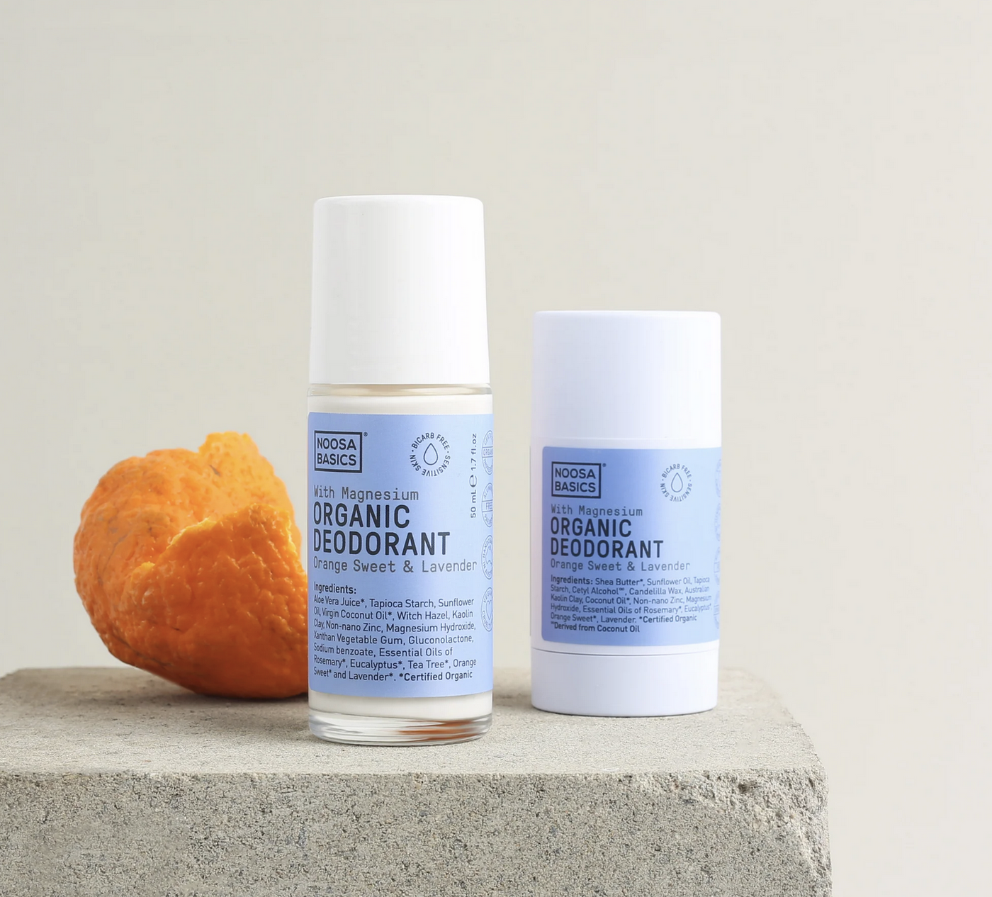 NOOSA BASICS Organic Deodorant | Sweet Orange & Lavender