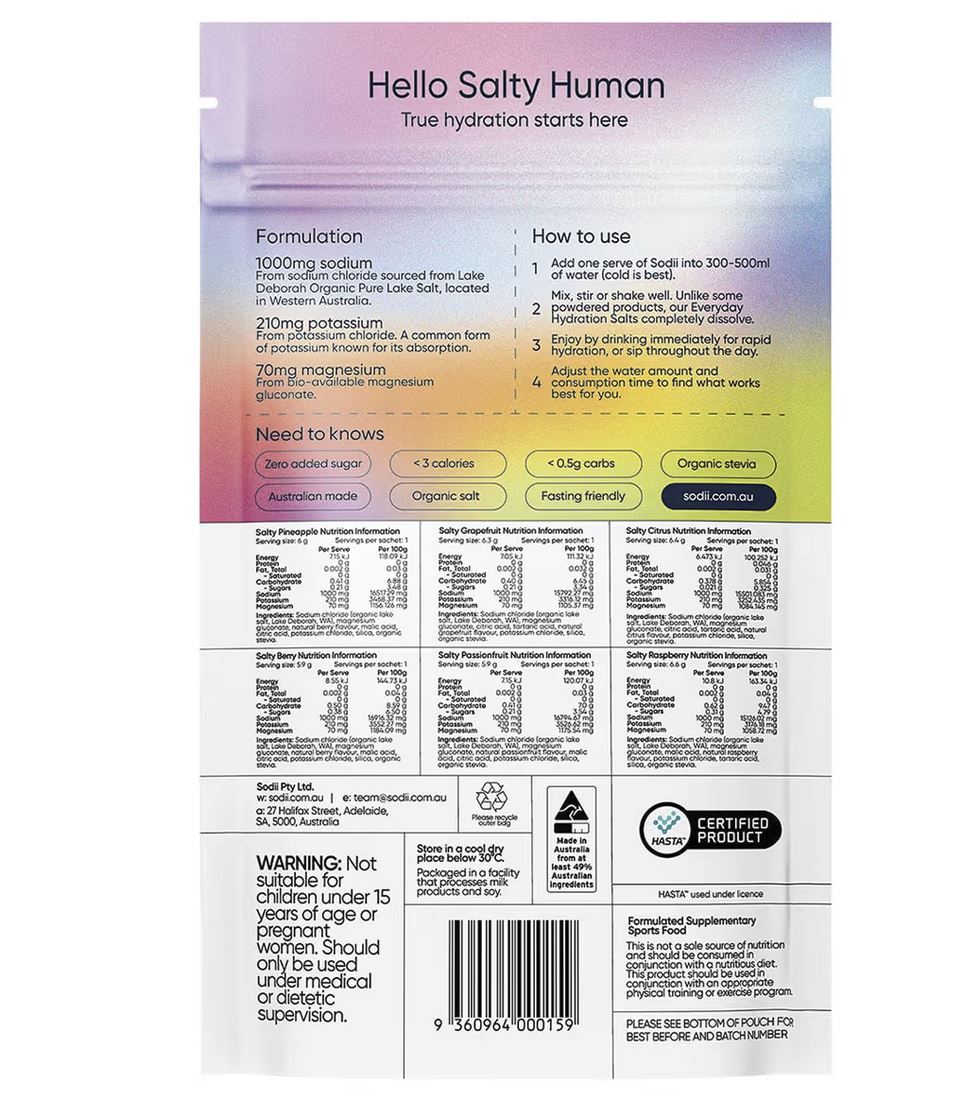 SODII Everyday Hydration Salts Mixed Flavour