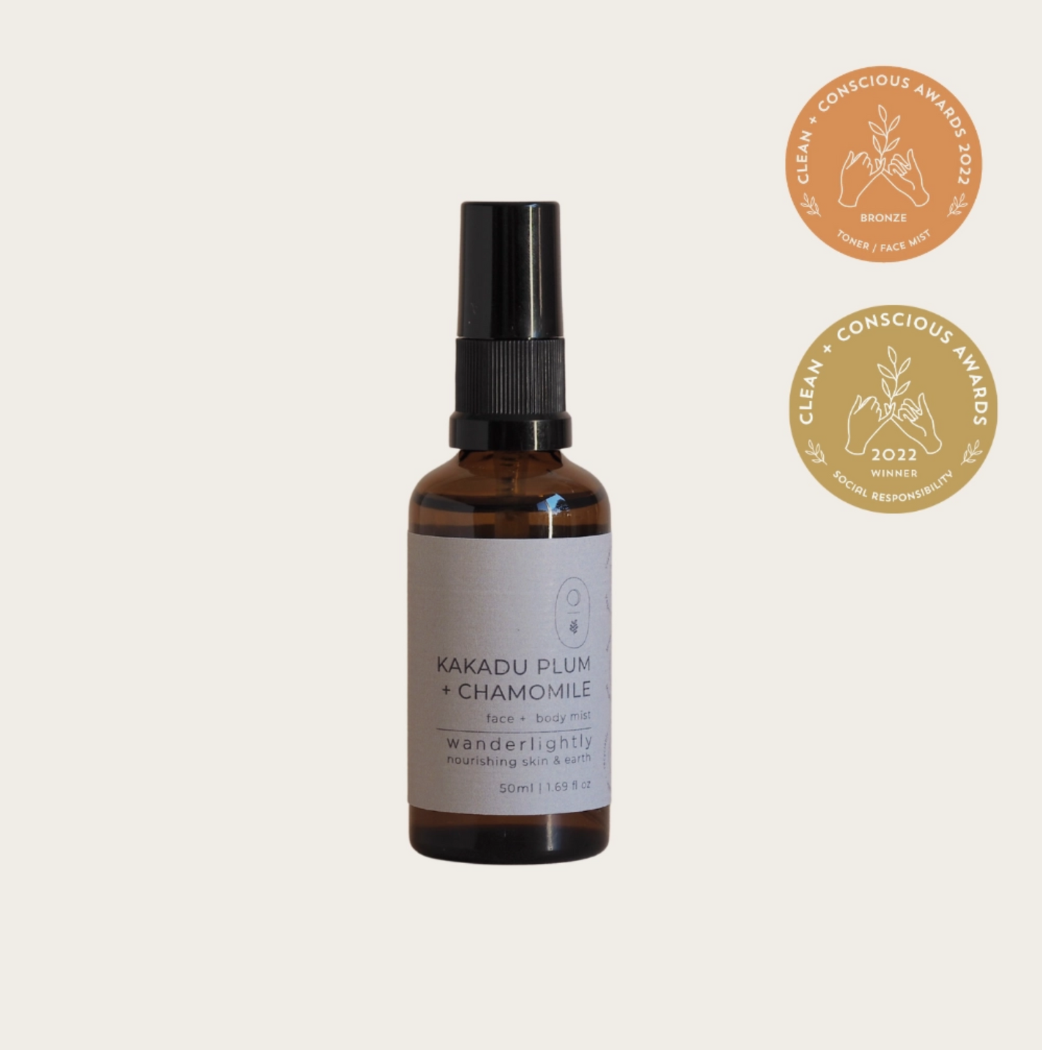 WANDERLIGHTLY Kakadu Plum + Chamomile Face Mist & Toner