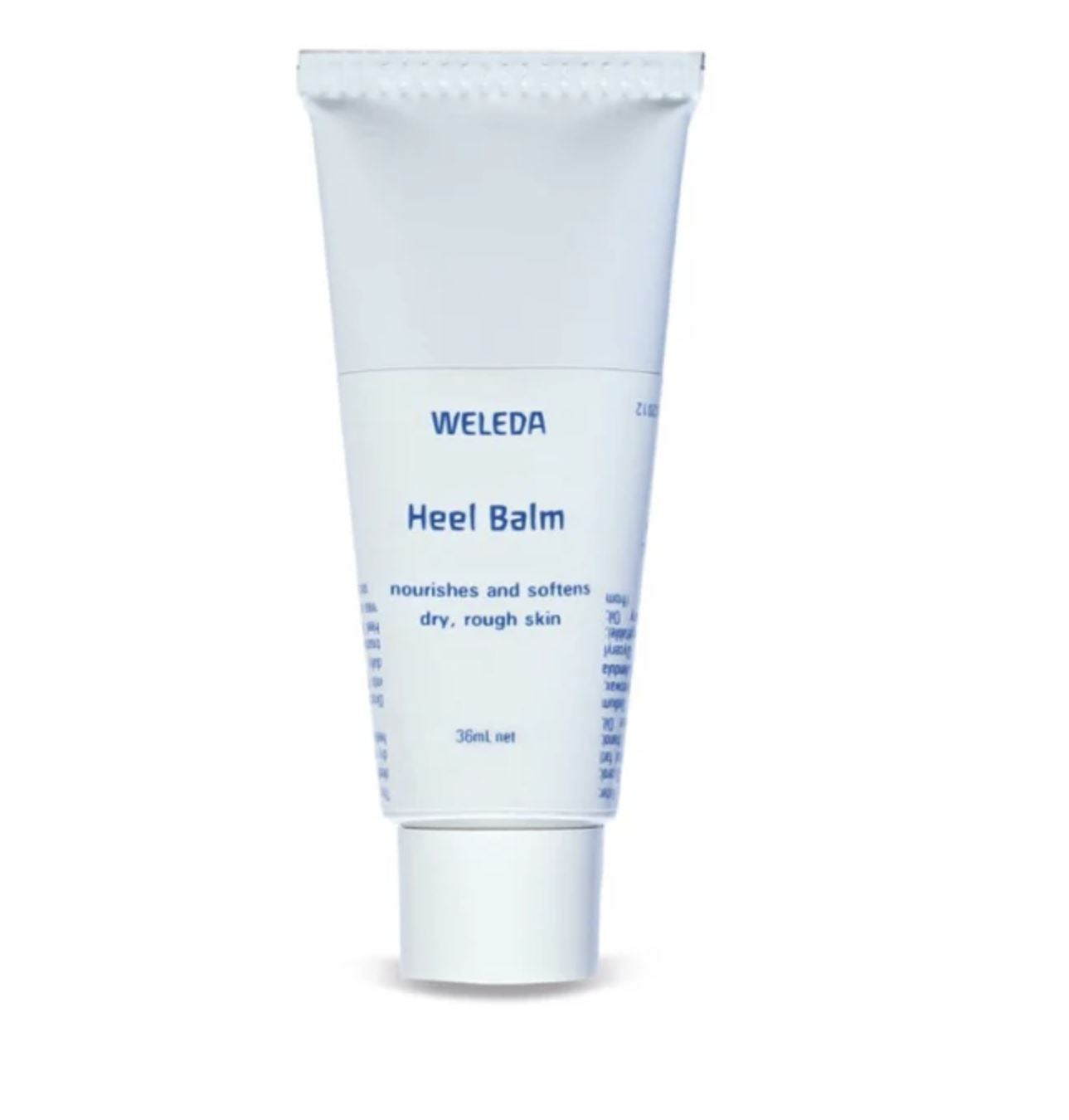 Weleda Heel Balm tube on a white background