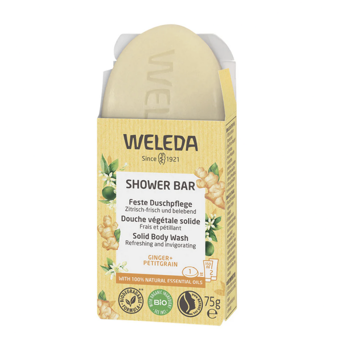 WELEDA Shower Bar | Ginger + Petitgrain