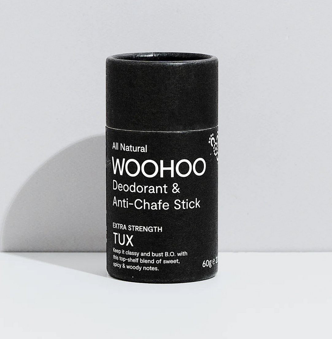 WOOHOO Natural Deodorant & Anti-Chafe Stick | Tux