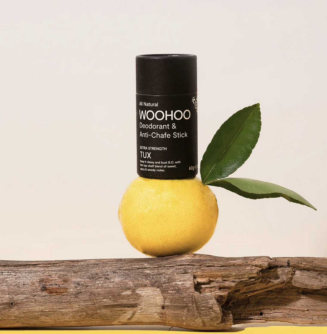 WOOHOO Natural Deodorant & Anti-Chafe Stick | Tux