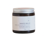 Jar of Naked Balm with a white label on a light gray background