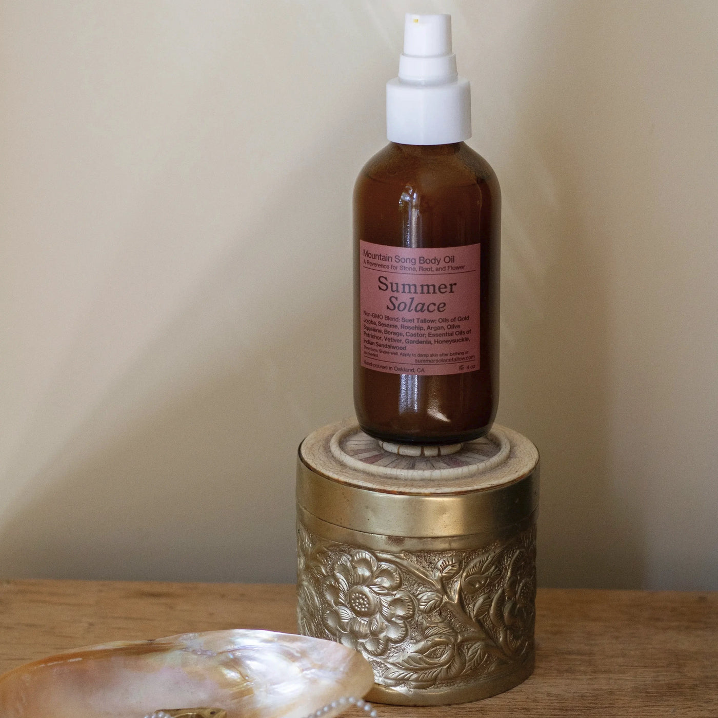 SUMMER SOLACE Body Oil | Mountain Song Petrichor, Gardenia & Honeysuckle