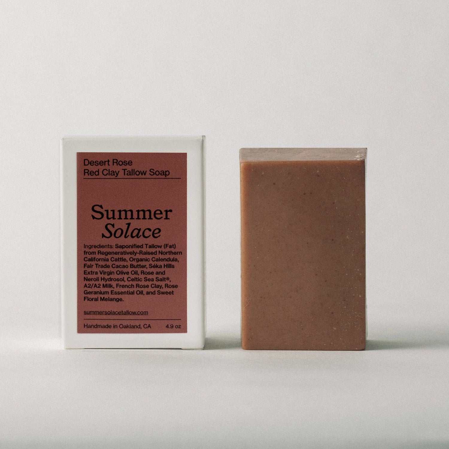 SUMMER SOLACE Bar Soap | Desert Rose Floral & Clay Infused