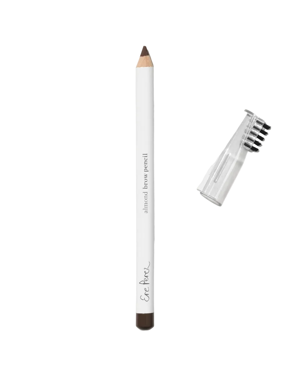 Eyebrow pencil with cap on a white background