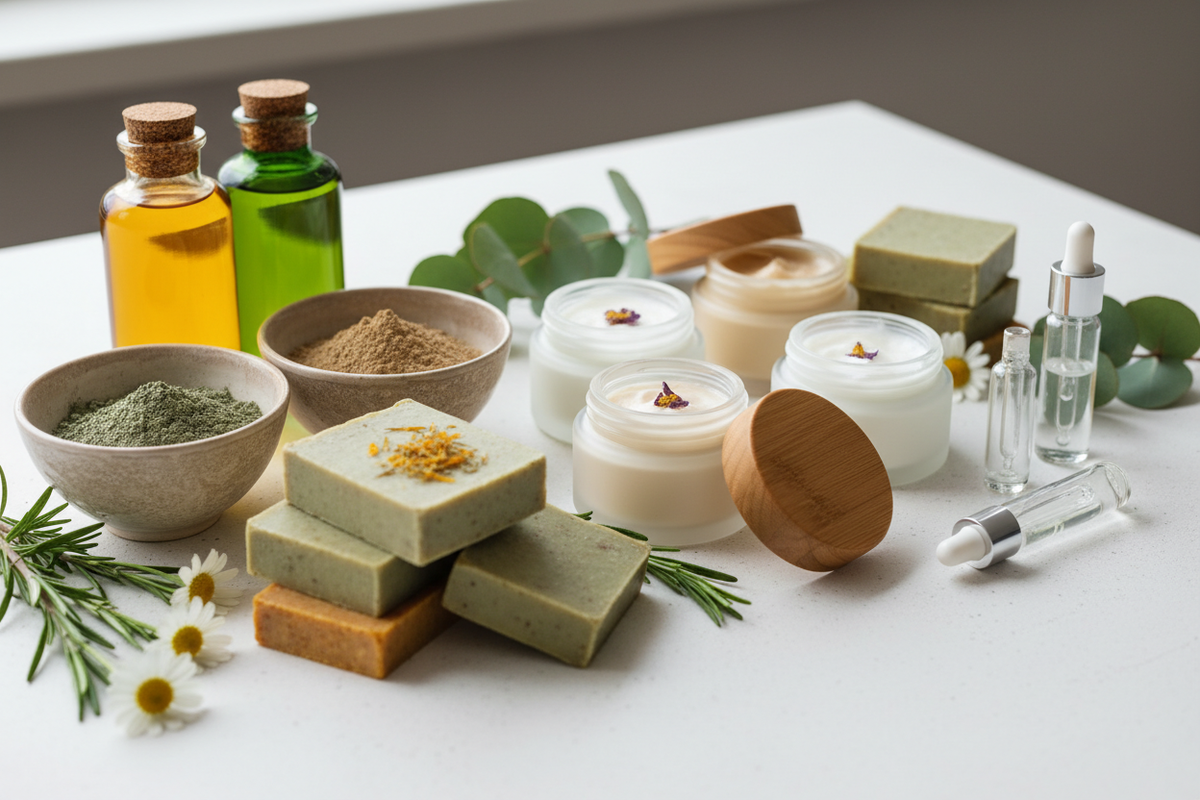 NEW natural FACE CARE products no label or plastic