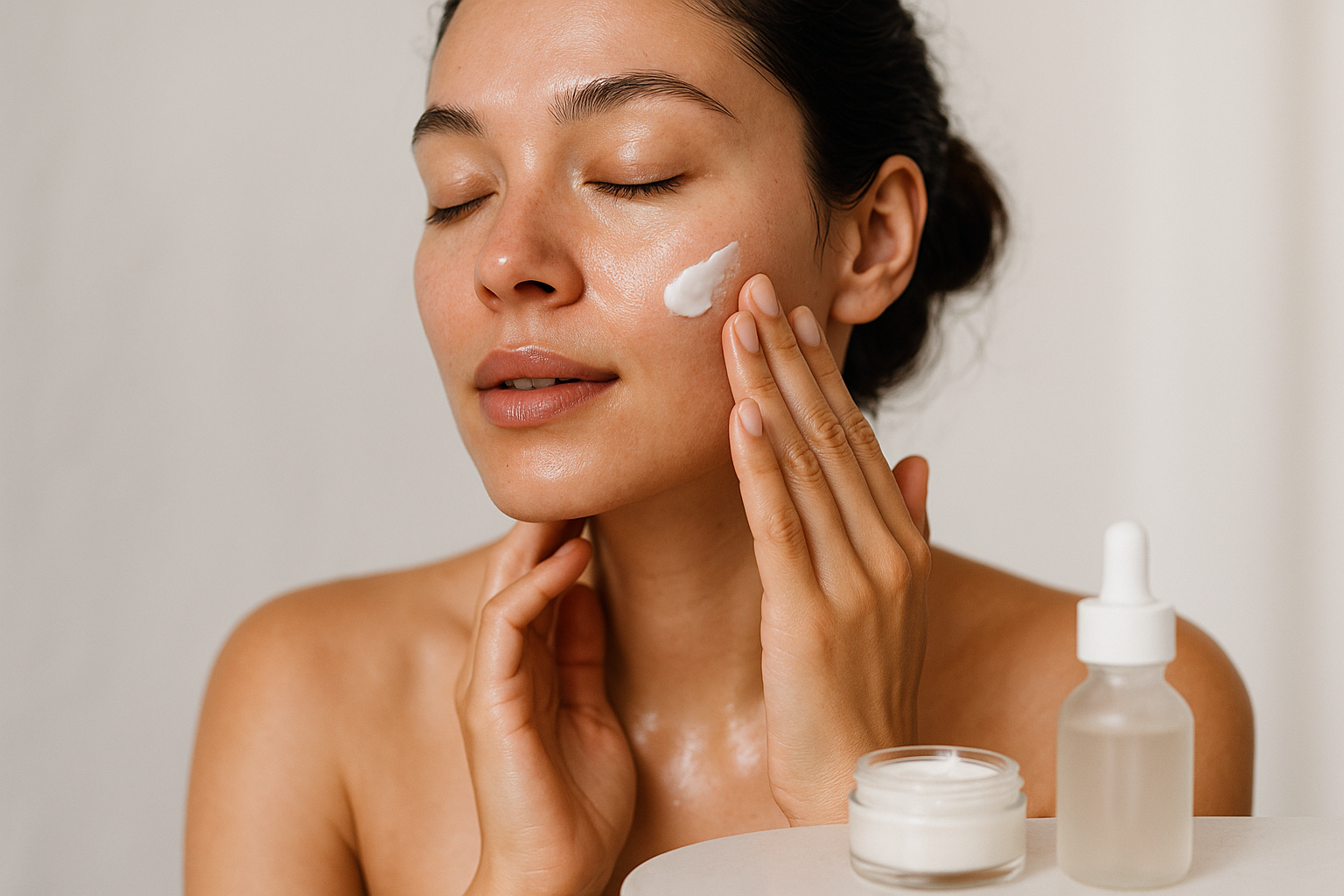 no make up just face creams or serums