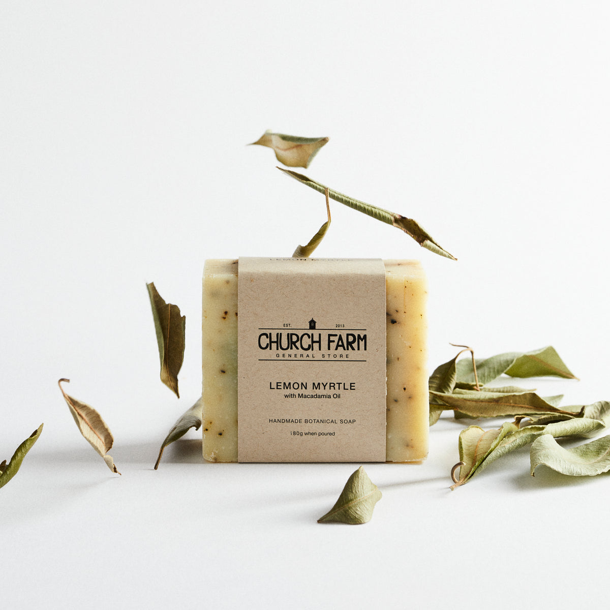 Church Farm Vegan Handmade Soap - Lemon Myrtle - Lavender Living
