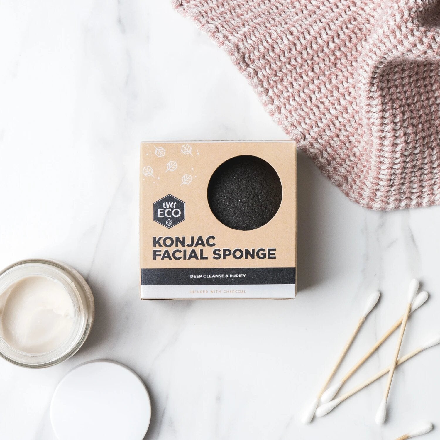 Ever Eco Konjac Facial Sponge - Cleanse & Purify - Lavender Living