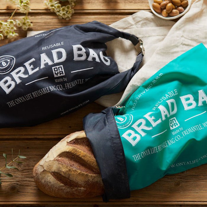 Onya Reusable Bread Bag - Aqua - Lavender Living